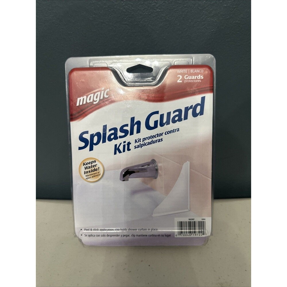 Magic White Tub & Shower Splash Guard 2 Count Magic Kit NEW NEVER OPENED